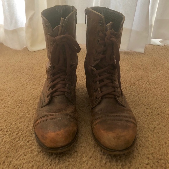 vintage leather combat boots